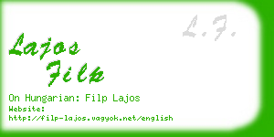 lajos filp business card